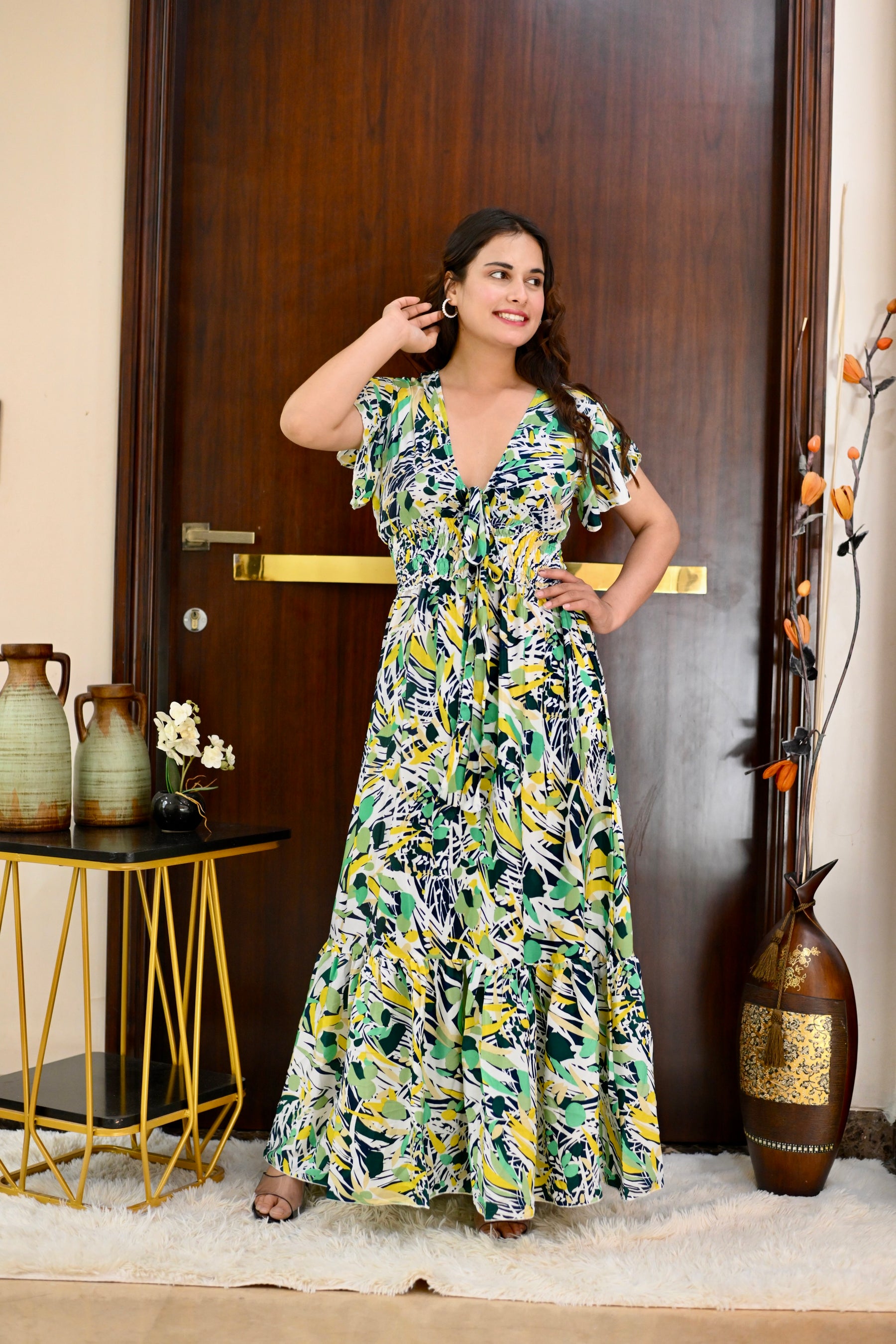 Tied-up Wanderlust Maxi Dress - Mint Meadow