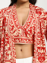Kimono and Halter Set Crimson Cloud