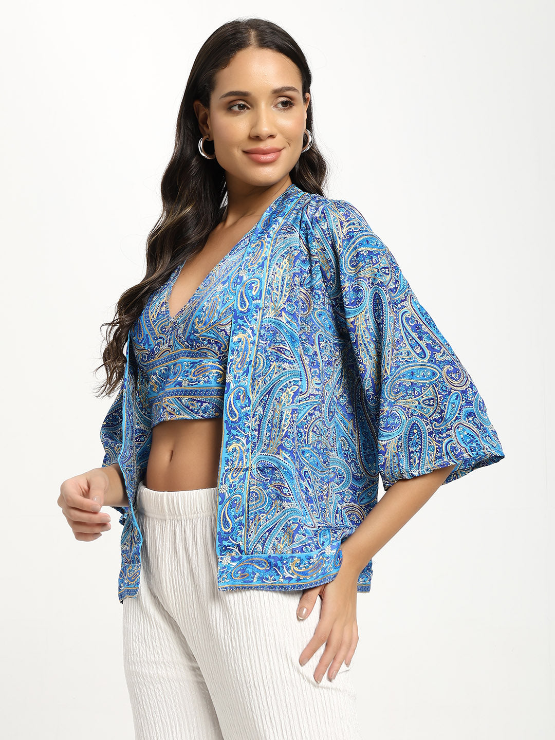 Kimono and Halter Set Icy Horizon