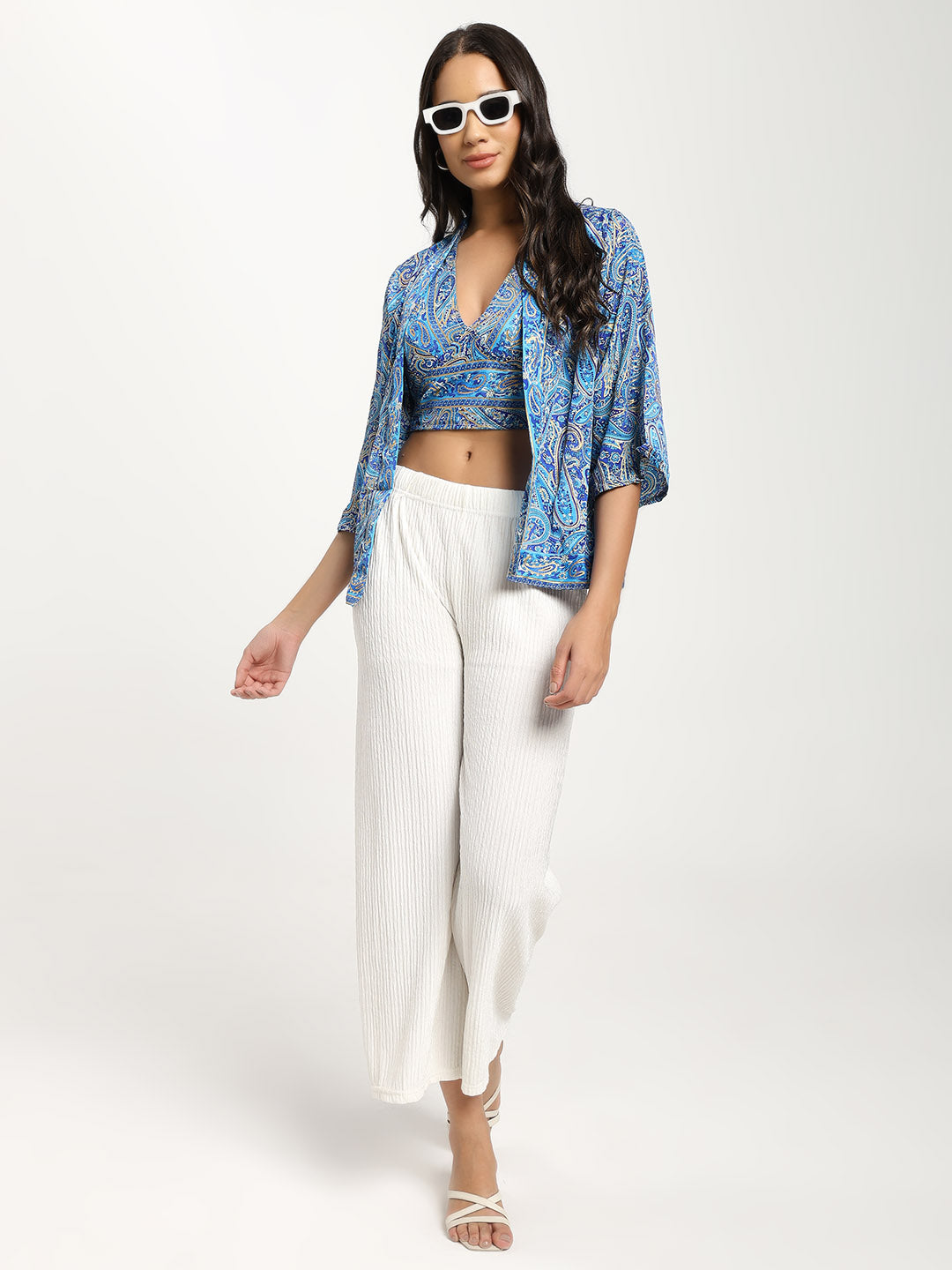 Kimono and Halter Set Icy Horizon