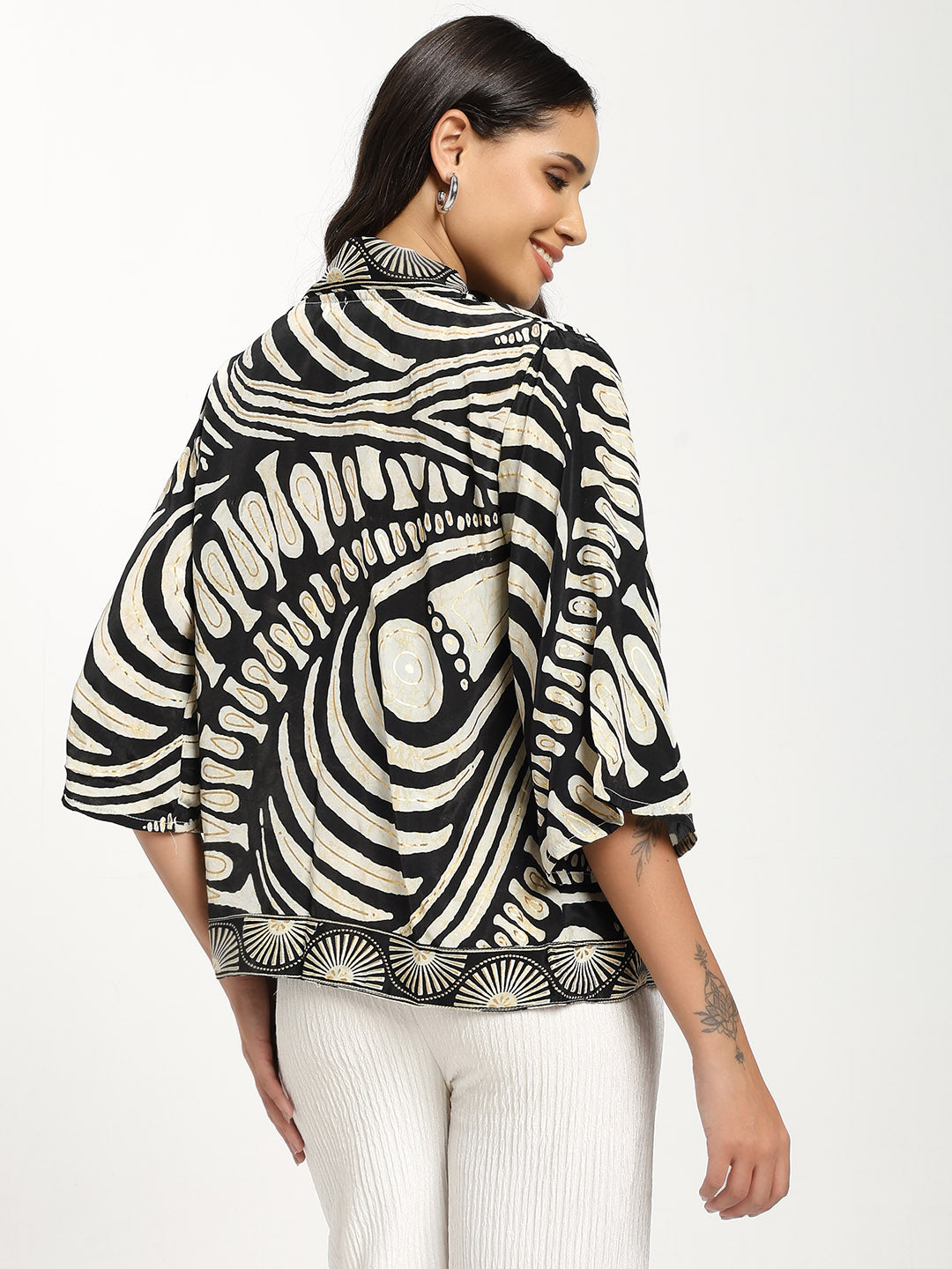 Kimono and Halter Set Ivory Shadow