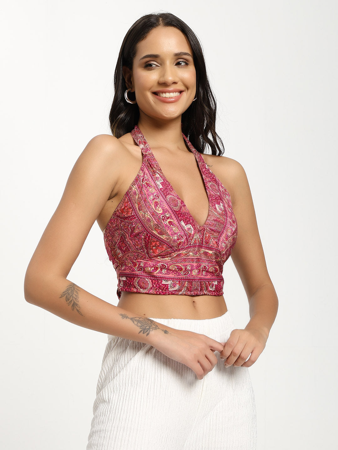 Kimono and Halter Set Baby Pink