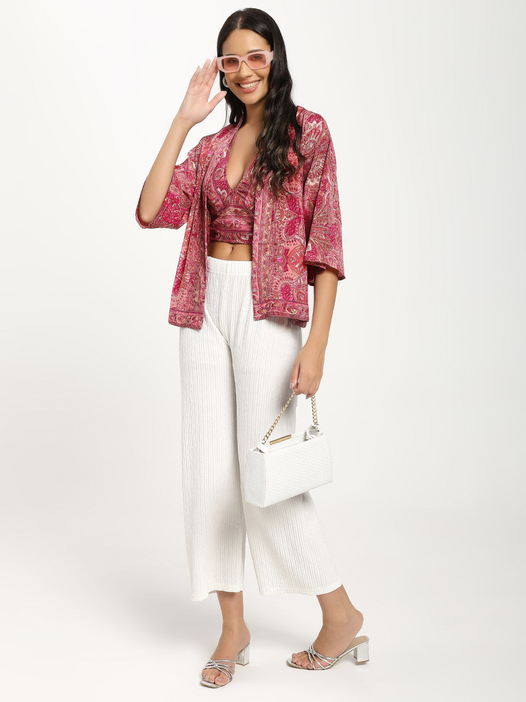 Kimono and Halter Set Baby Pink