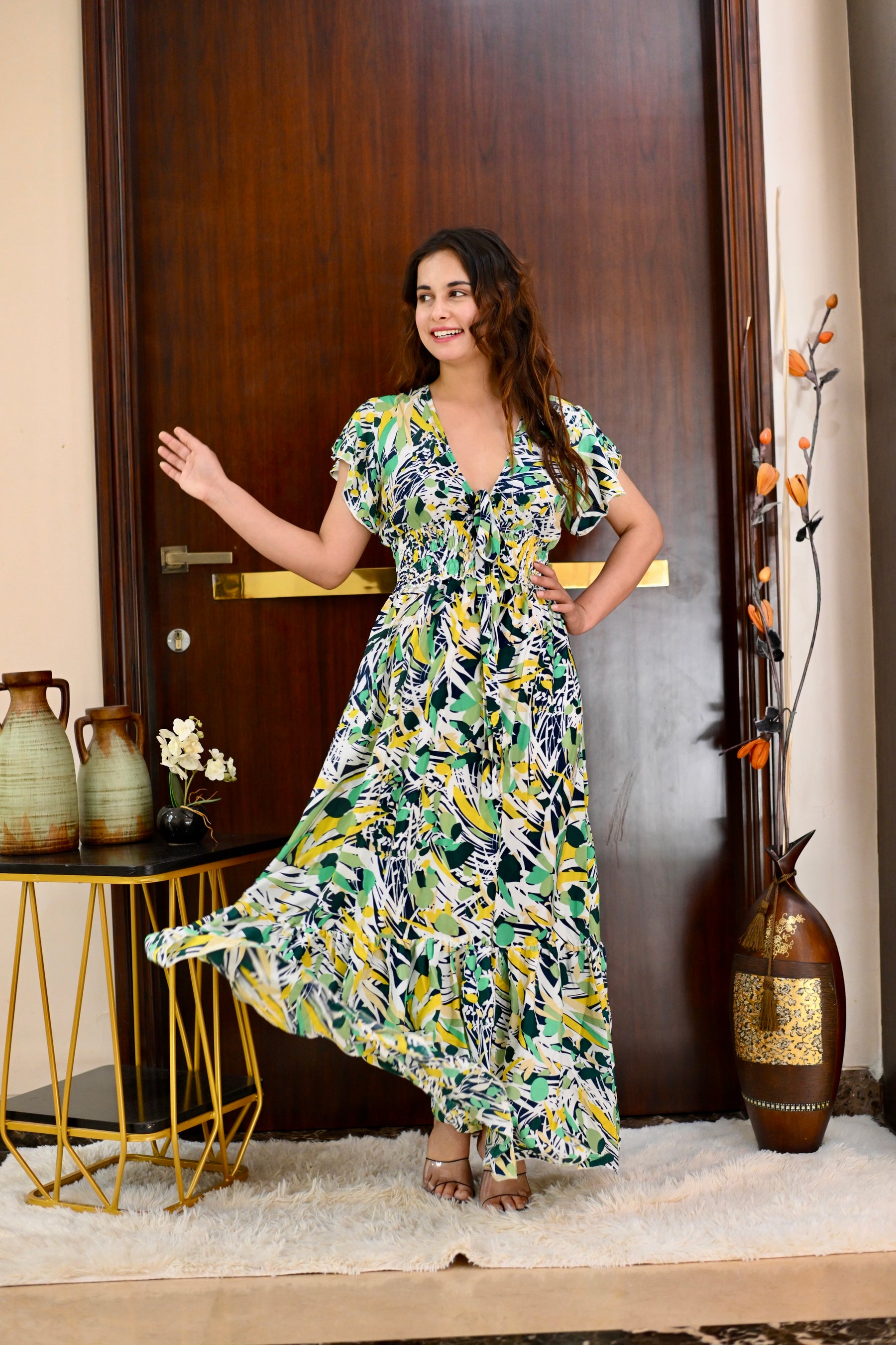 Tied-up Wanderlust Maxi Dress - Mint Meadow