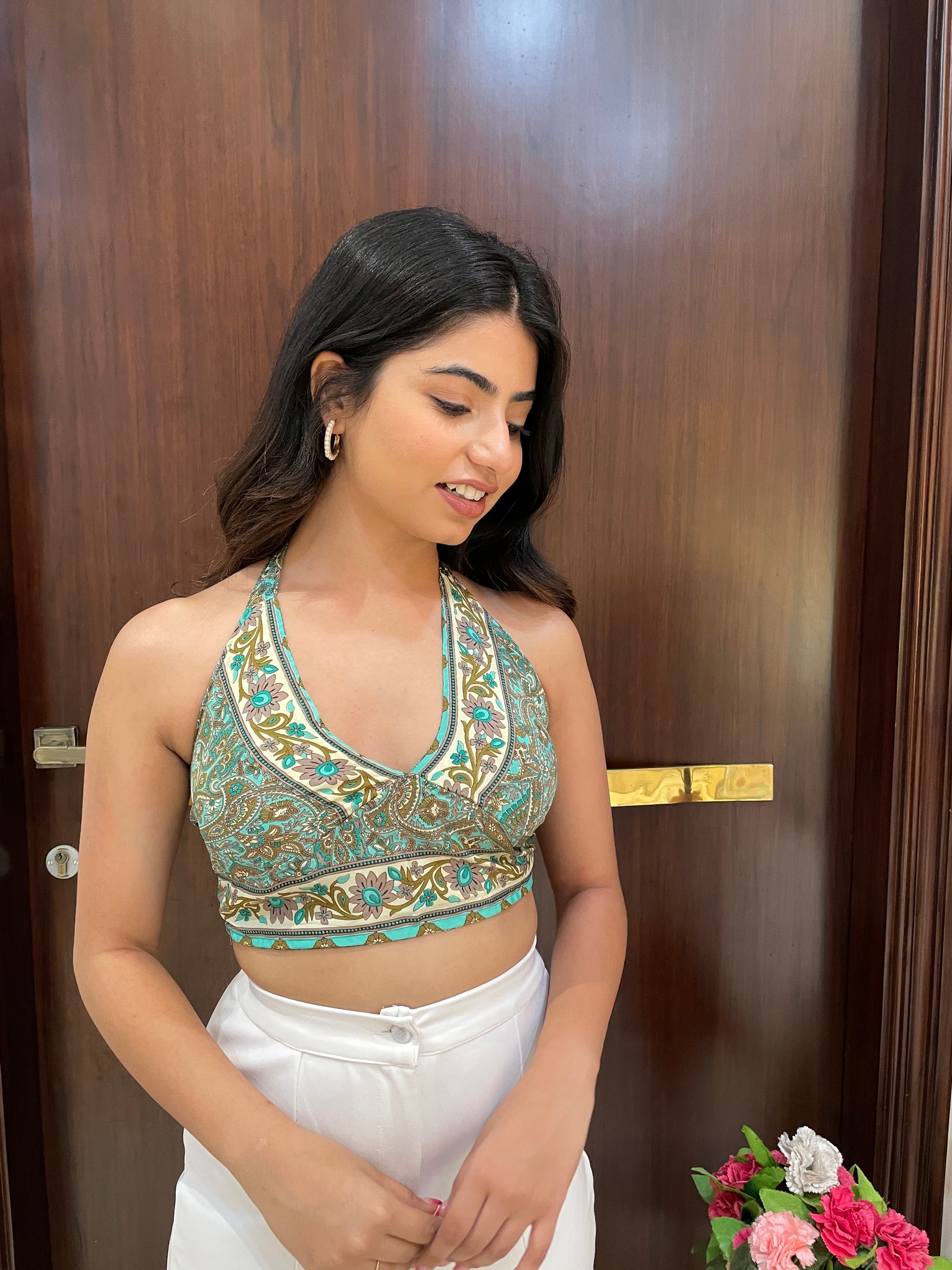Kimono and Halter Set in Green