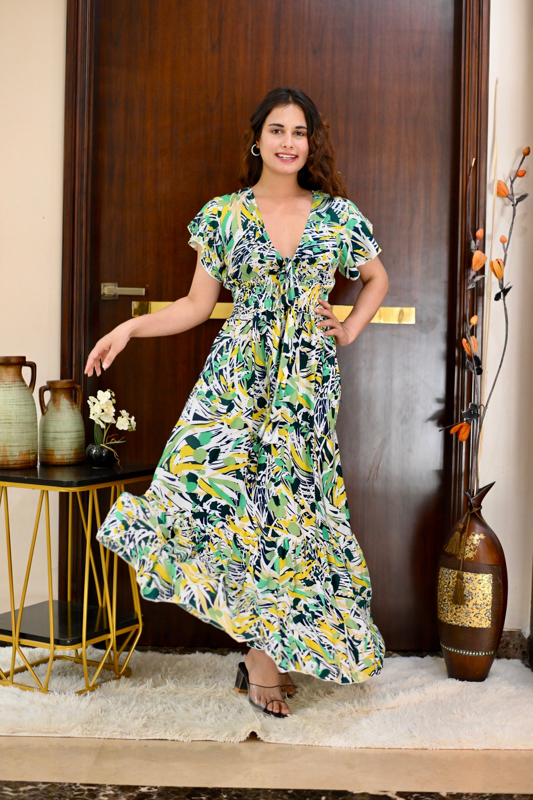 Tied-up Wanderlust Maxi Dress - Mint Meadow