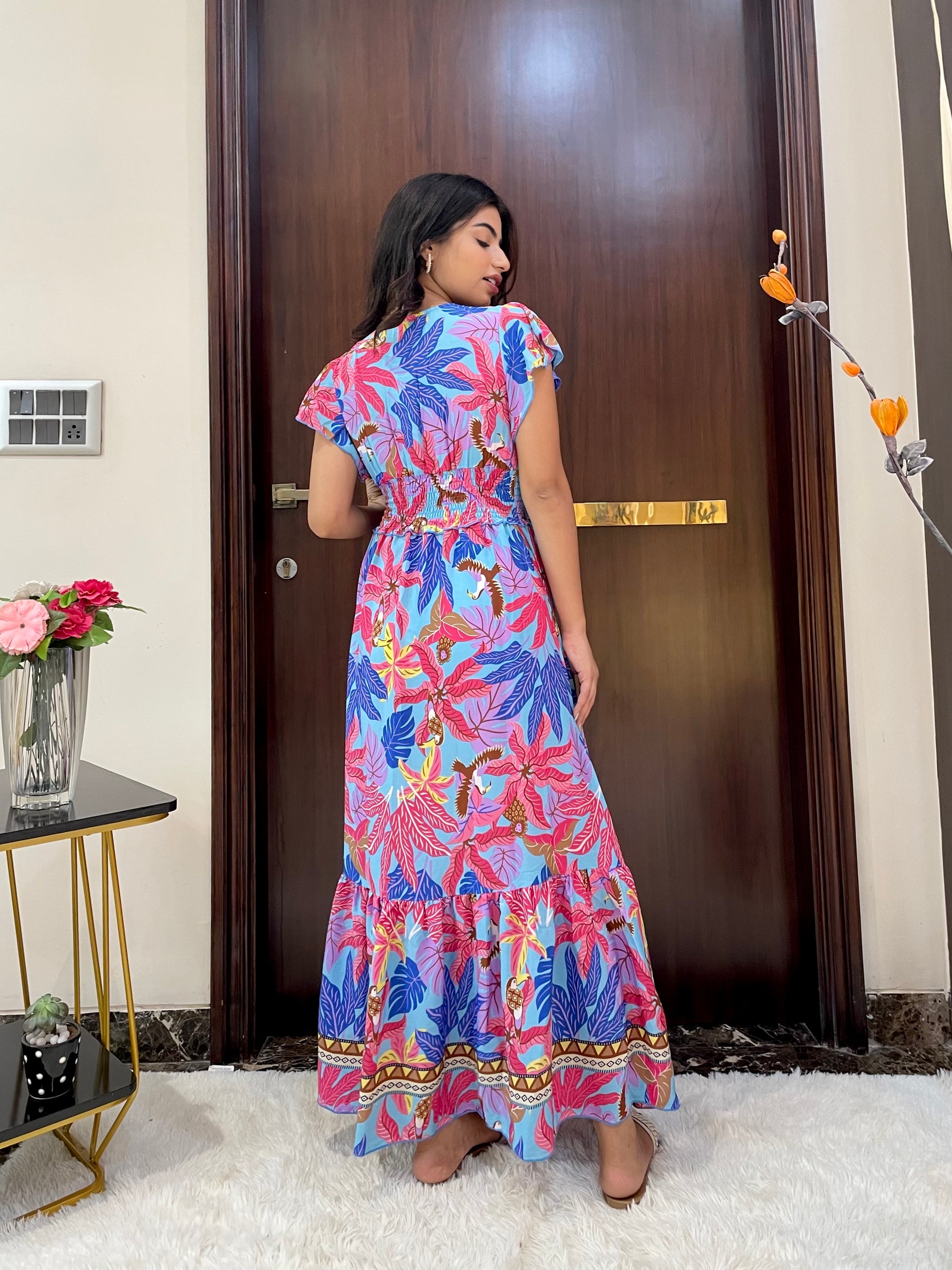 Tied-Up Wanderlust Maxi - Ocean Breeze