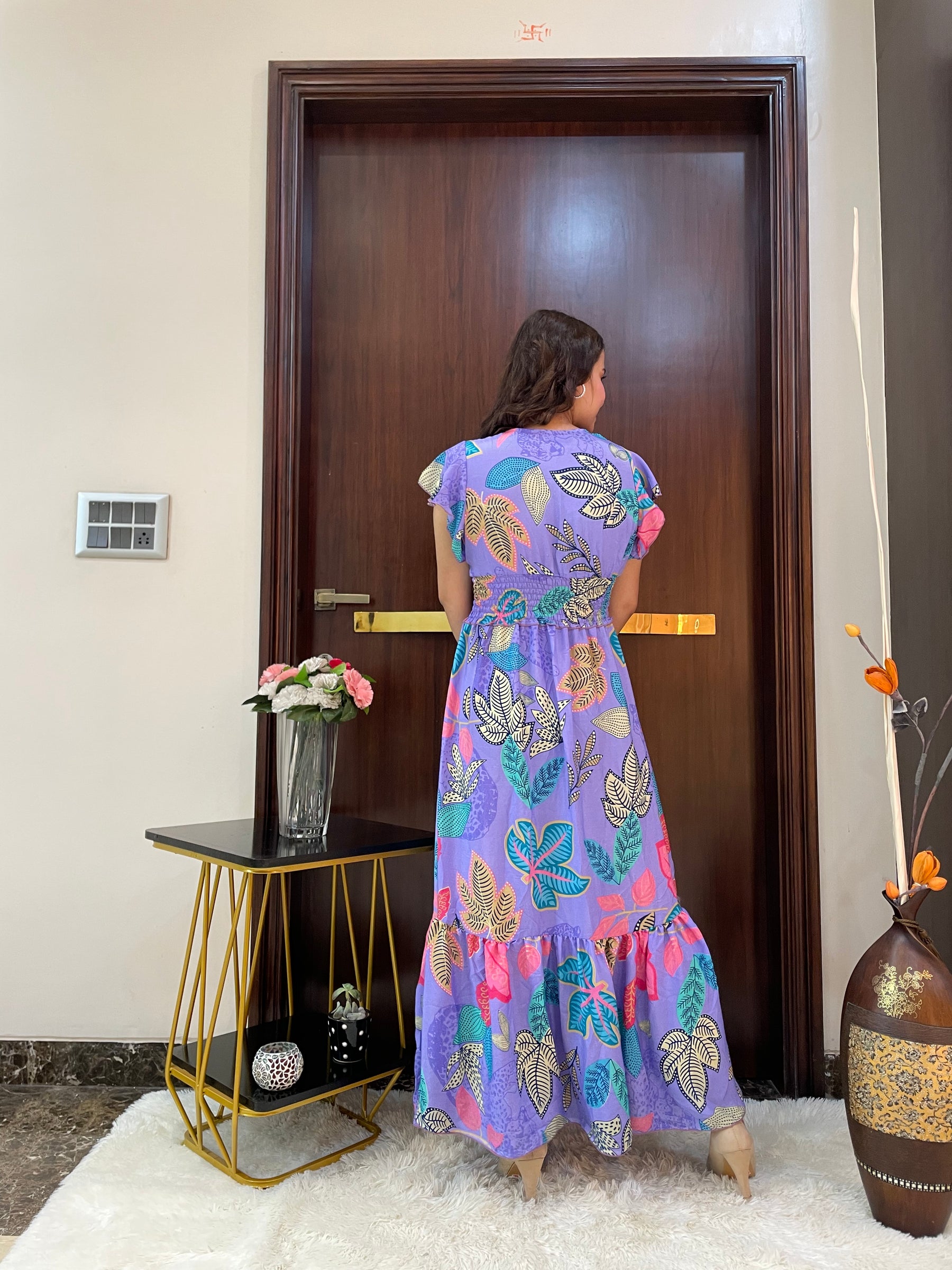 Tied-up Wanderlust Maxi Dress - Purple Petal