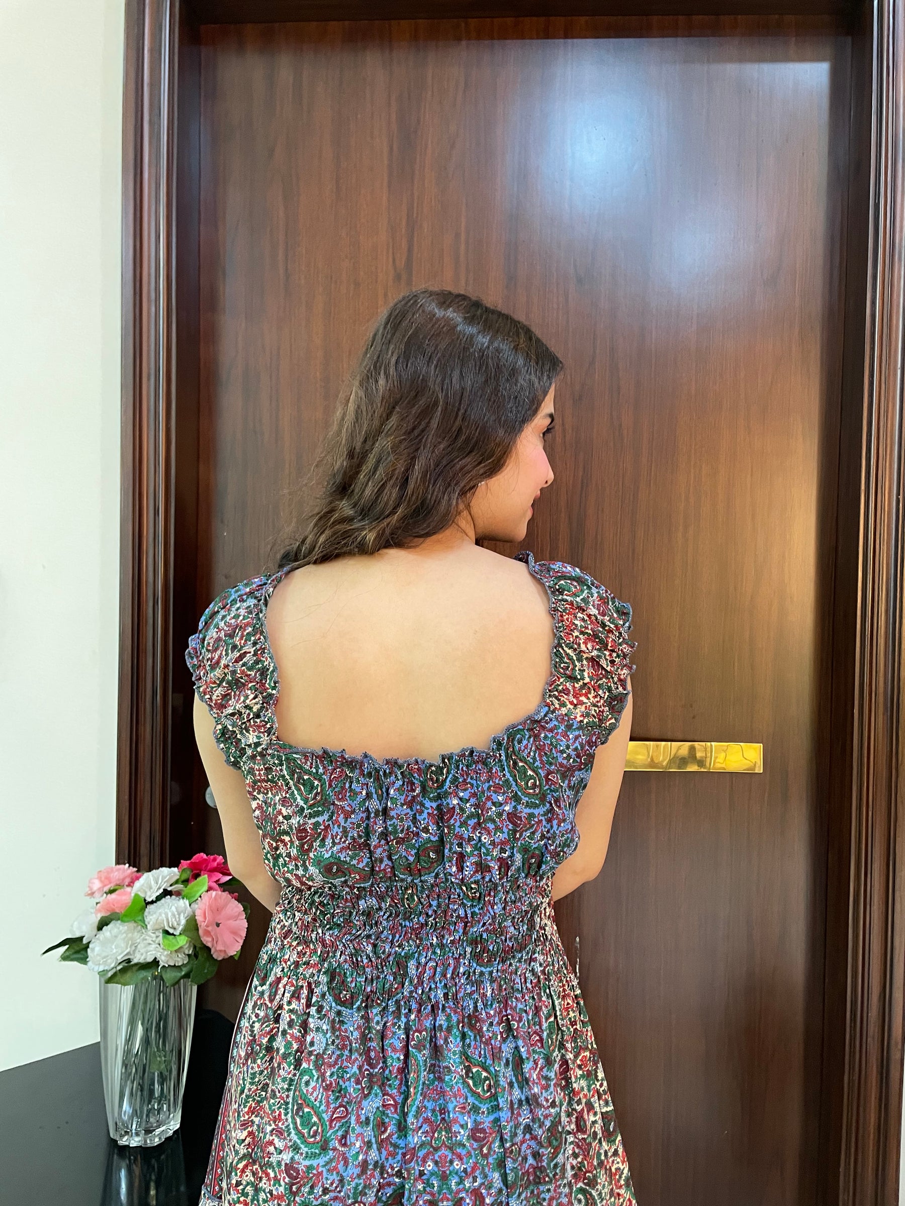 Classic Charm Boho Printed Maxi Dress - Woodland Whimsy