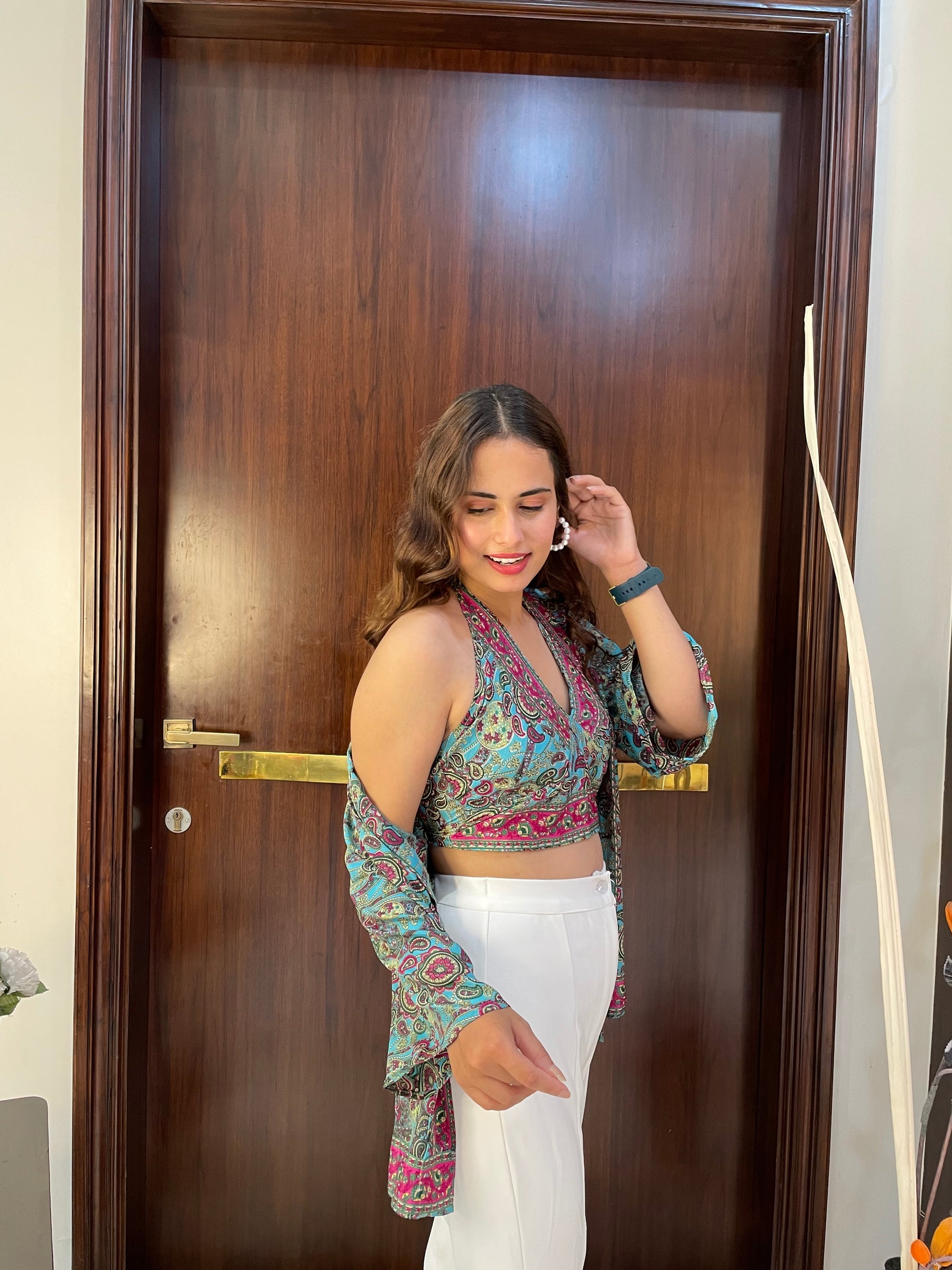 Kimono and Halter Set - Seaside Serenity