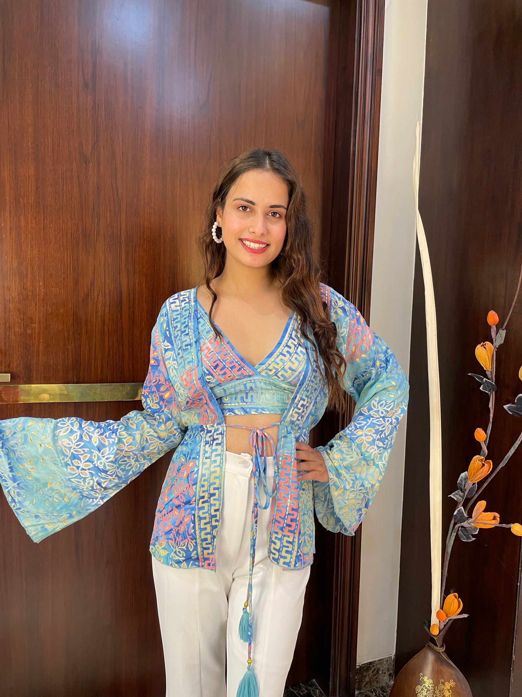 Dramatic Bell Sleeve Pair - Minty Ocean Breez