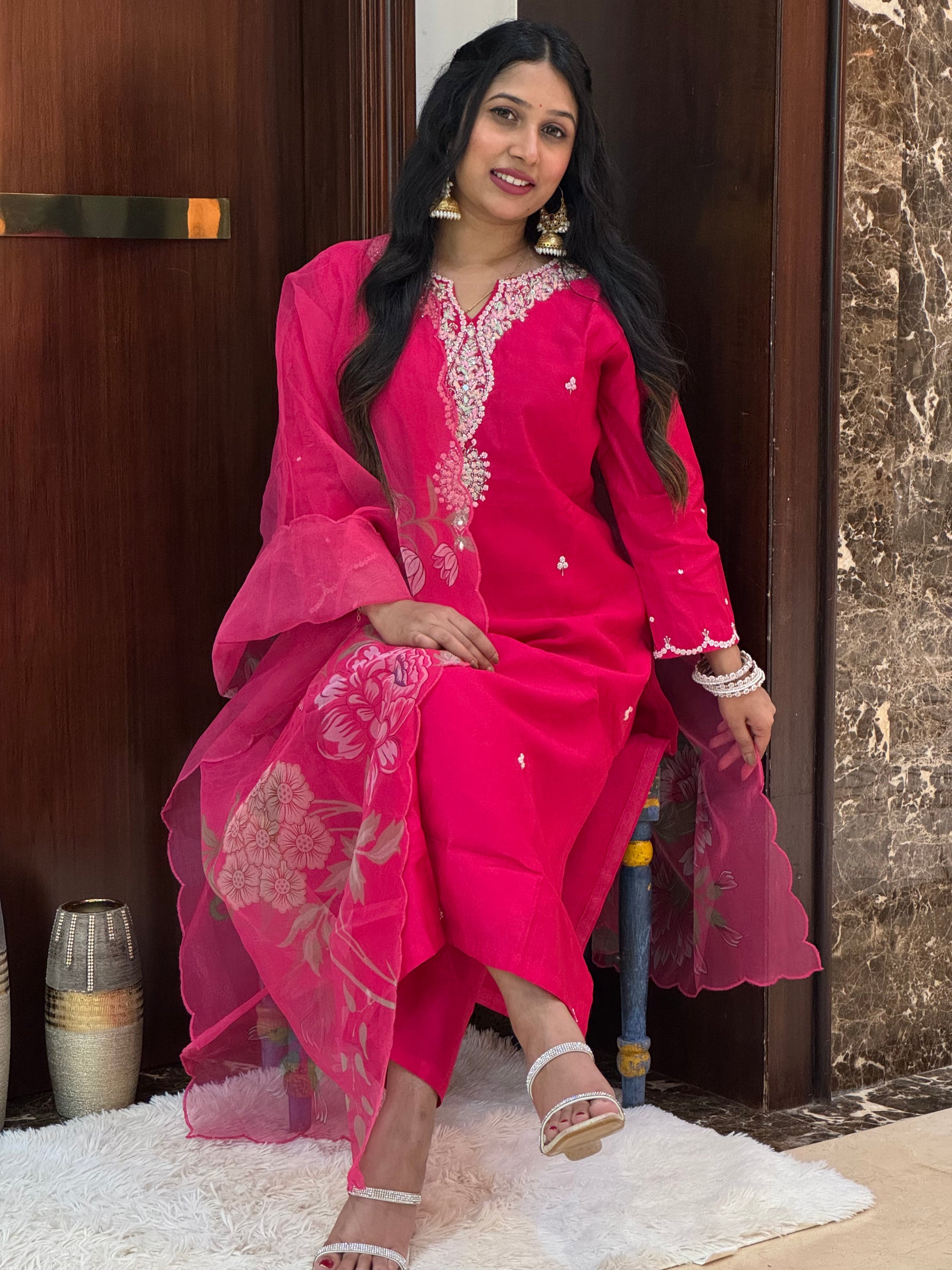 Pehli Baarish – Pastel Thread Embroidery Kurta Set