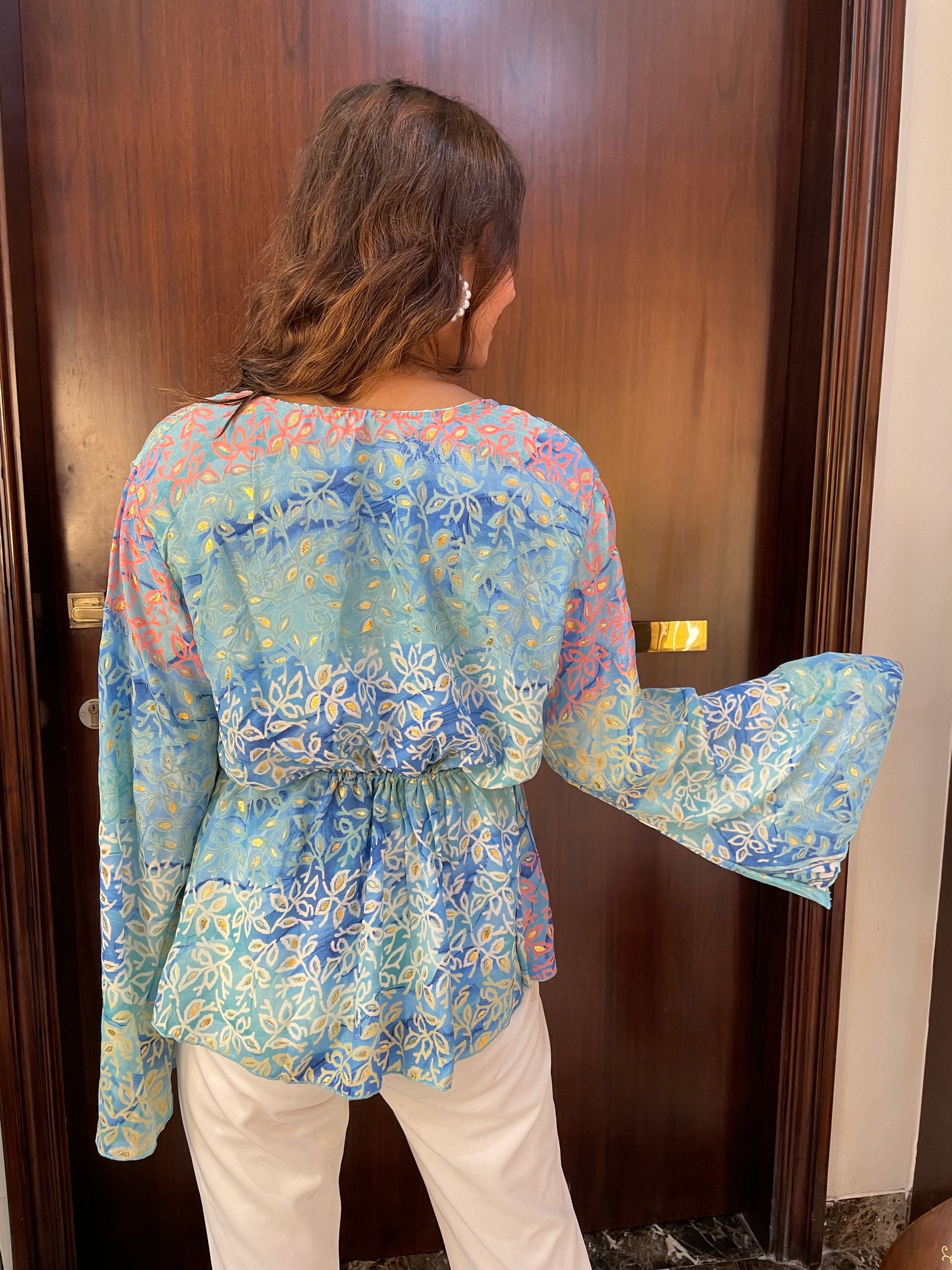 Dramatic Bell Sleeve Pair - Minty Ocean Breez