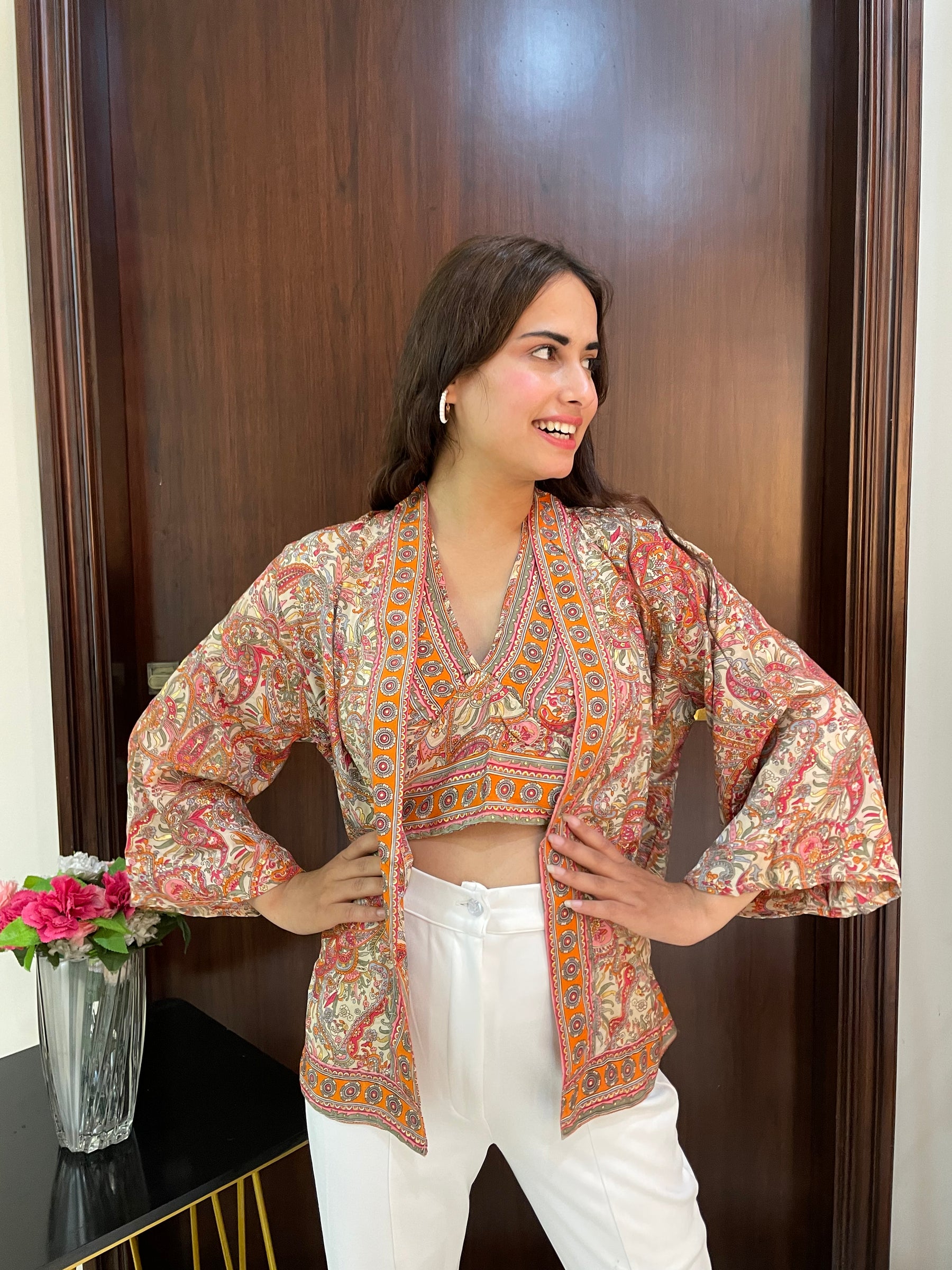 Kimono and Halter Set - Orange Dreamcatcher