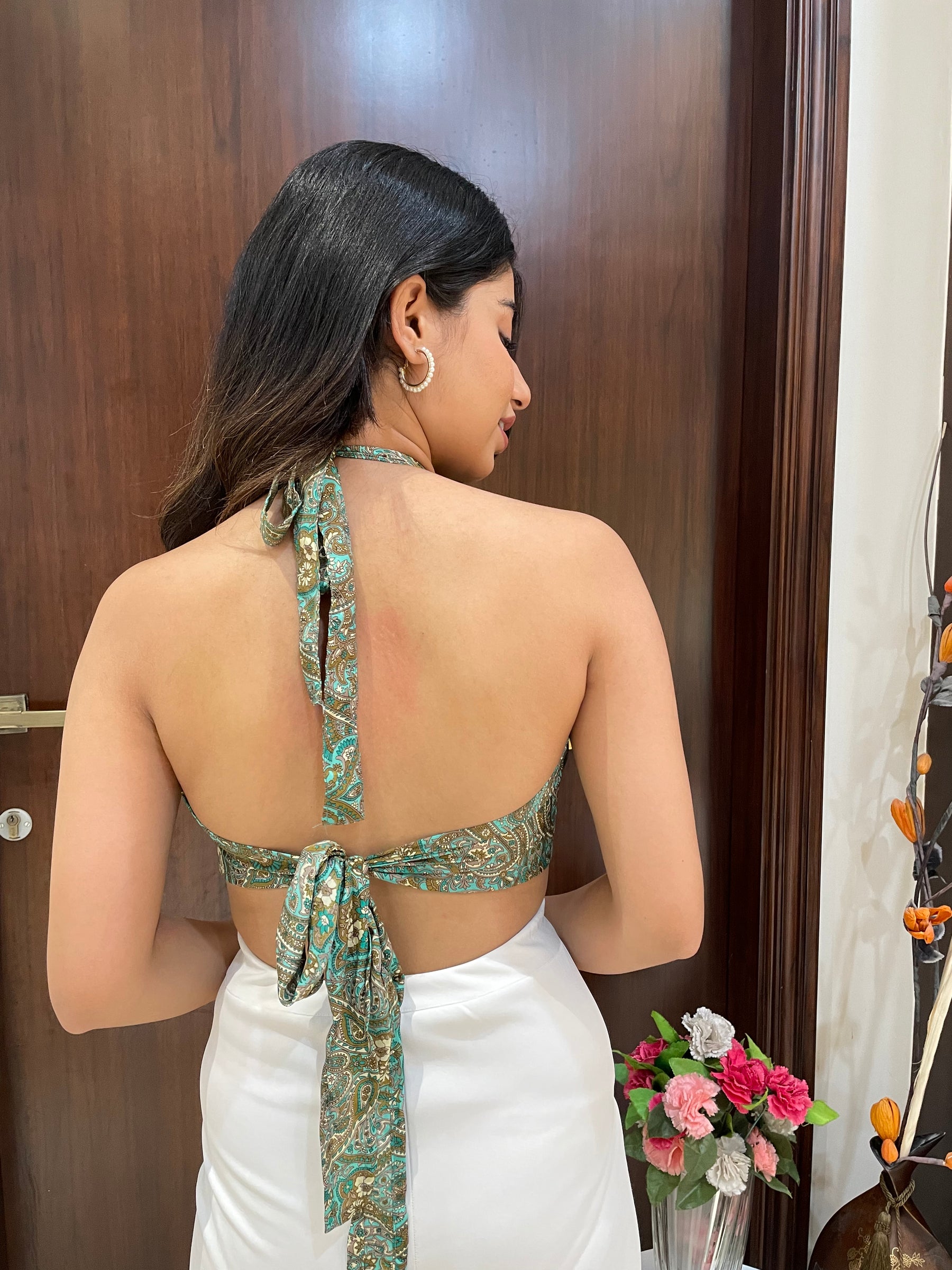 Kimono and Halter Set in Green