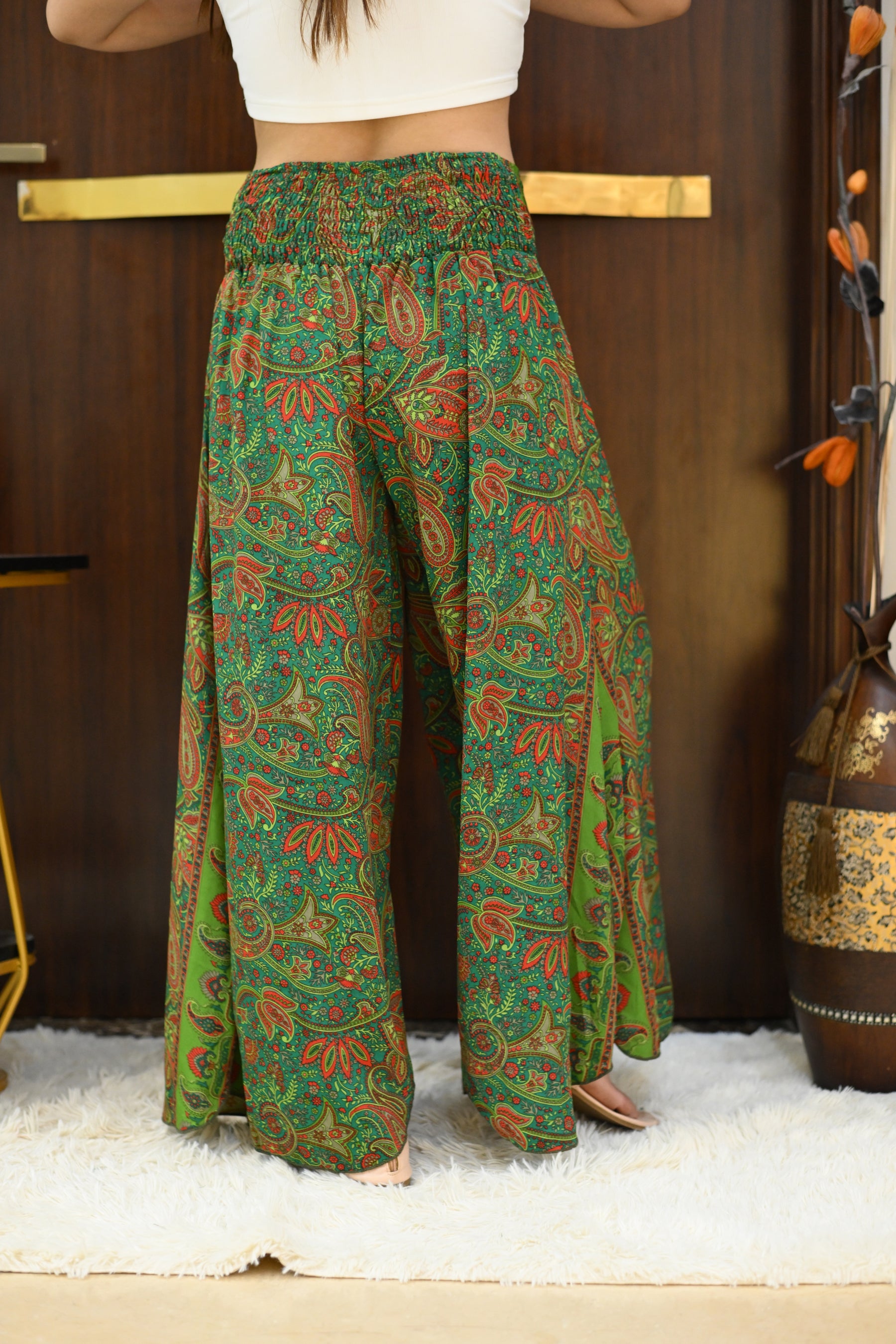 Side Slit Boho Printed Trouser