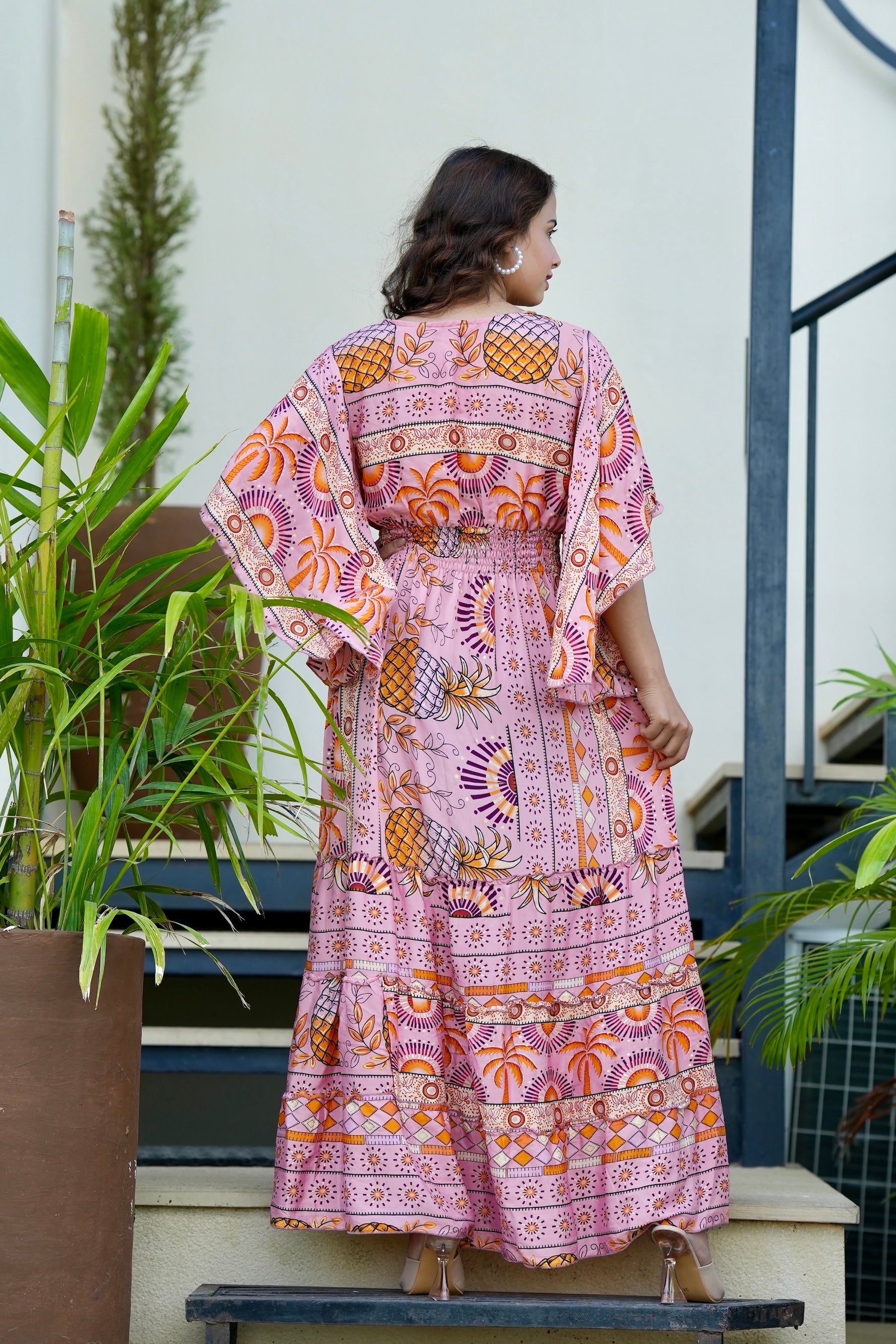 Bell Sleeves Boho Maxi Dress in Dusk Delight SmisingBee