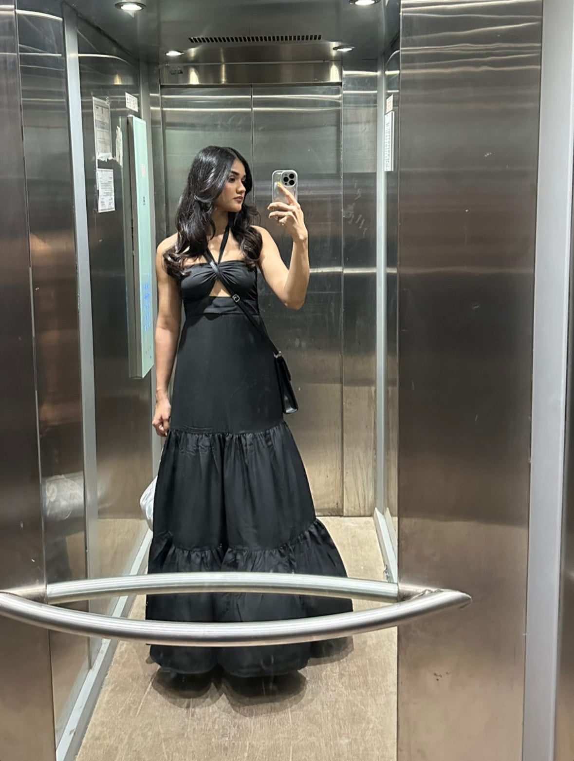 Classic Black Midnight Elegance Maxi Dress