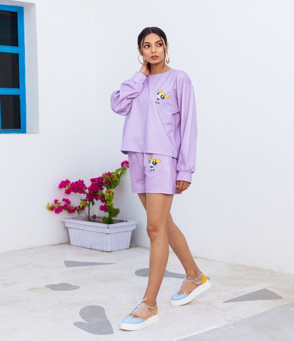 Powerpuff Purple Long T-shirt