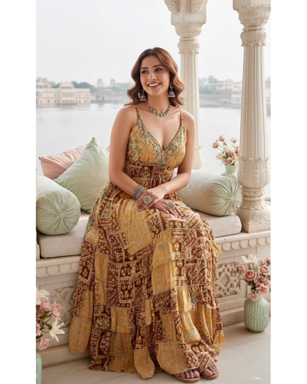 🔥Trending- Sundown Boho Maxi Dress