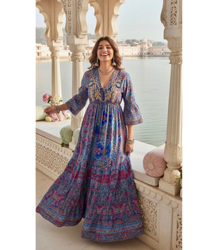 The Blue Romance Boho Maxi Dress