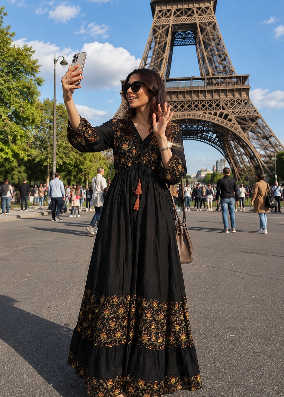 Noir Royale kaftan Embroidered Maxi Dress ✨
