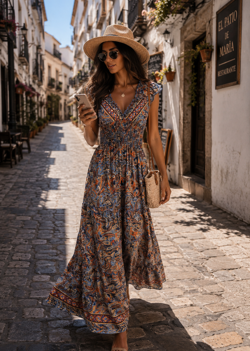 🔥Selling Fast- Classic Charm Boho Printed Maxi Dress - Palma Grace