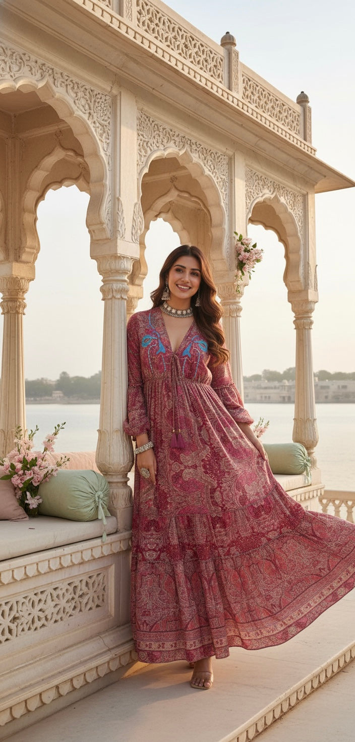 ⌛️Low Stock- The Pink Petal Maxi Dress