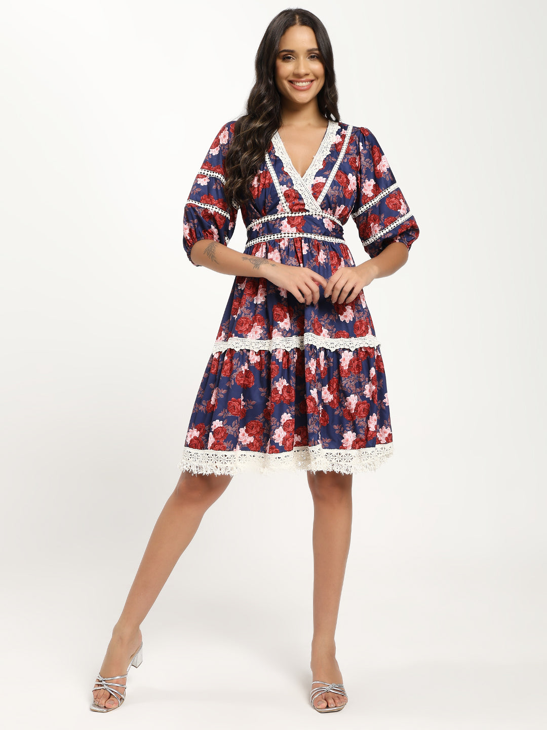 Rosabelle Puff Sleeves Short Dress