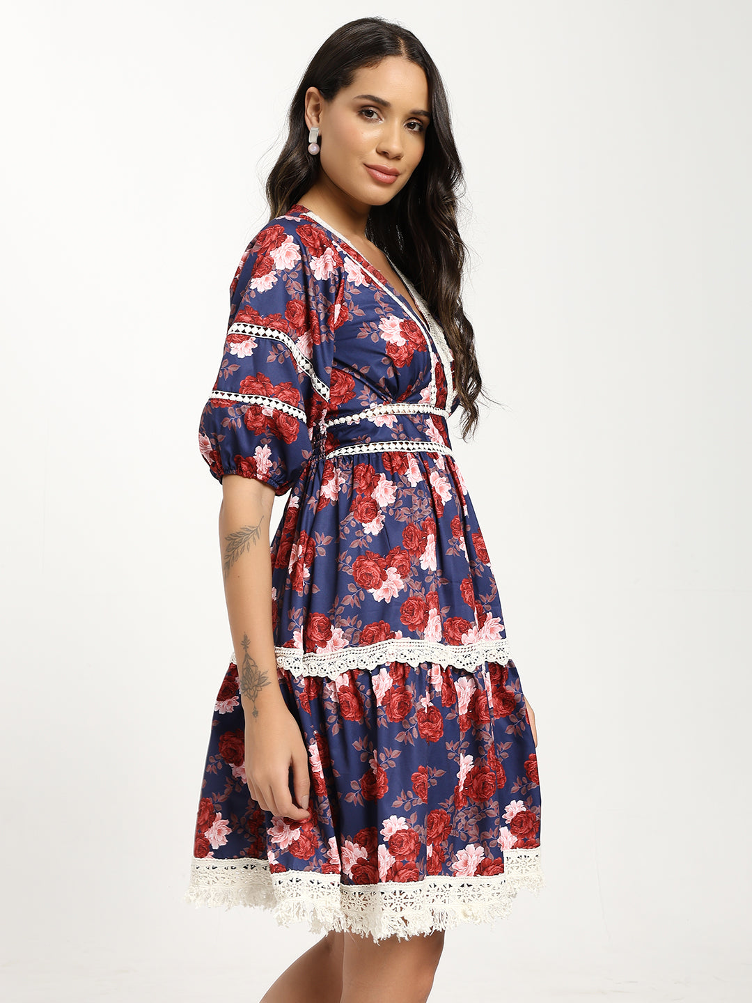 Rosabelle Puff Sleeves Short Dress