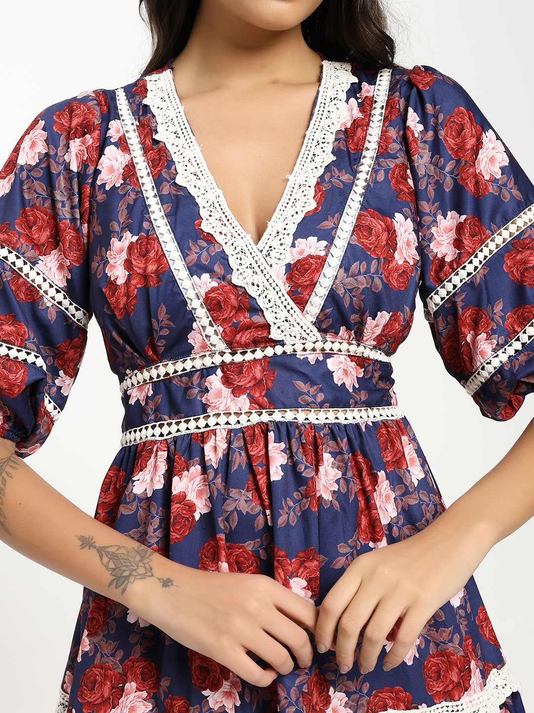Rosabelle Puff Sleeves Short Dress