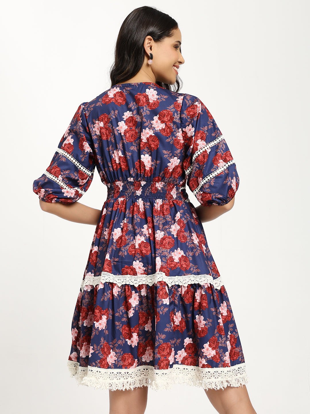 Rosabelle Puff Sleeves Short Dress