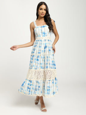 Tie-Dye  Ocean Whisper Boho Maxi Dress