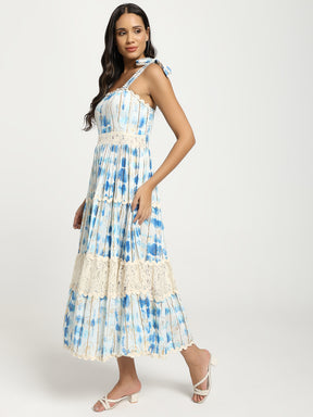 Tie-Dye  Ocean Whisper Boho Maxi Dress