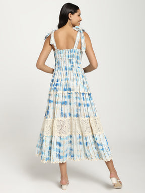 Tie-Dye  Ocean Whisper Boho Maxi Dress