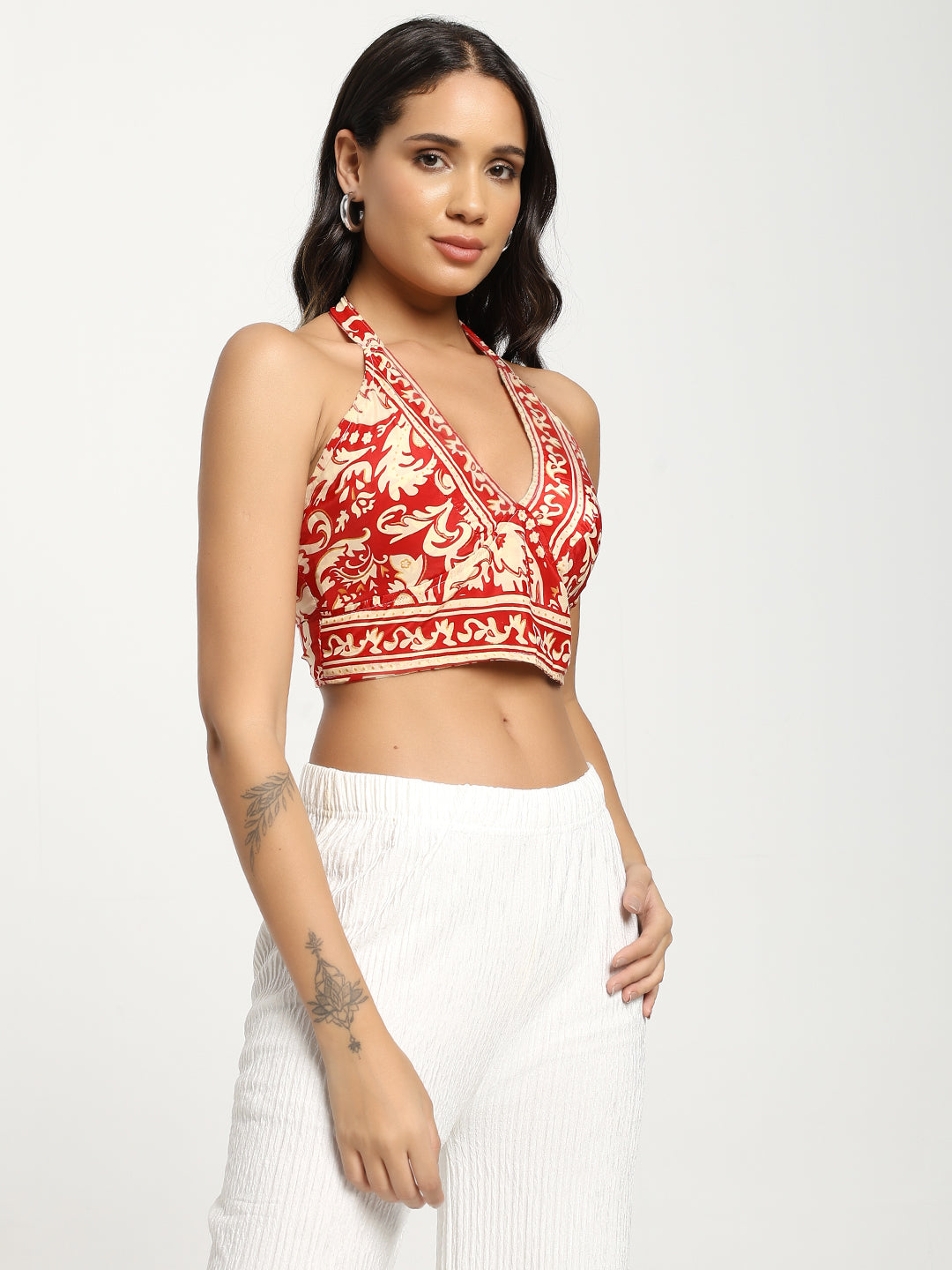 Kimono and Halter Set Crimson Cloud