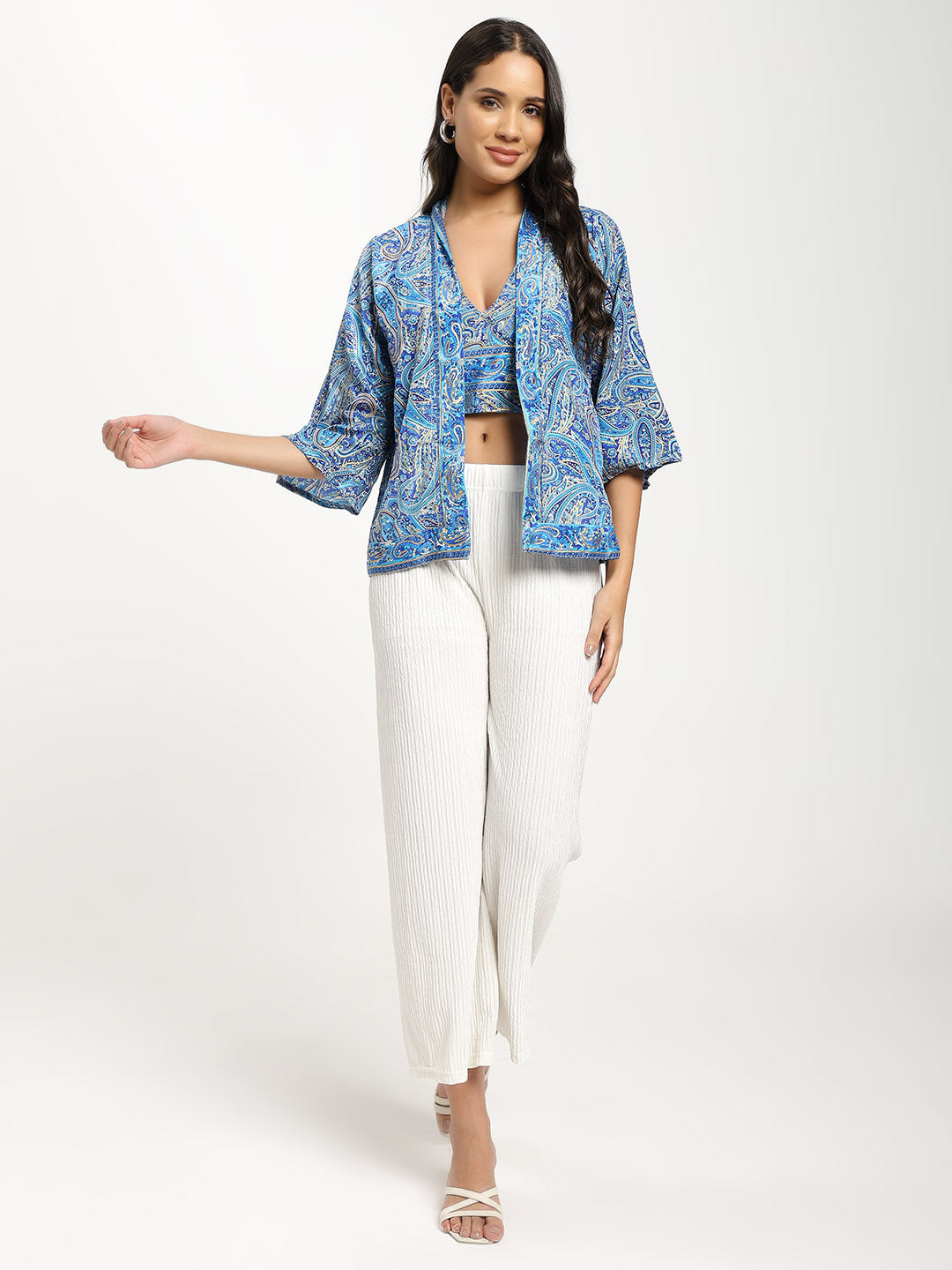 Kimono and Halter Set Icy Horizon