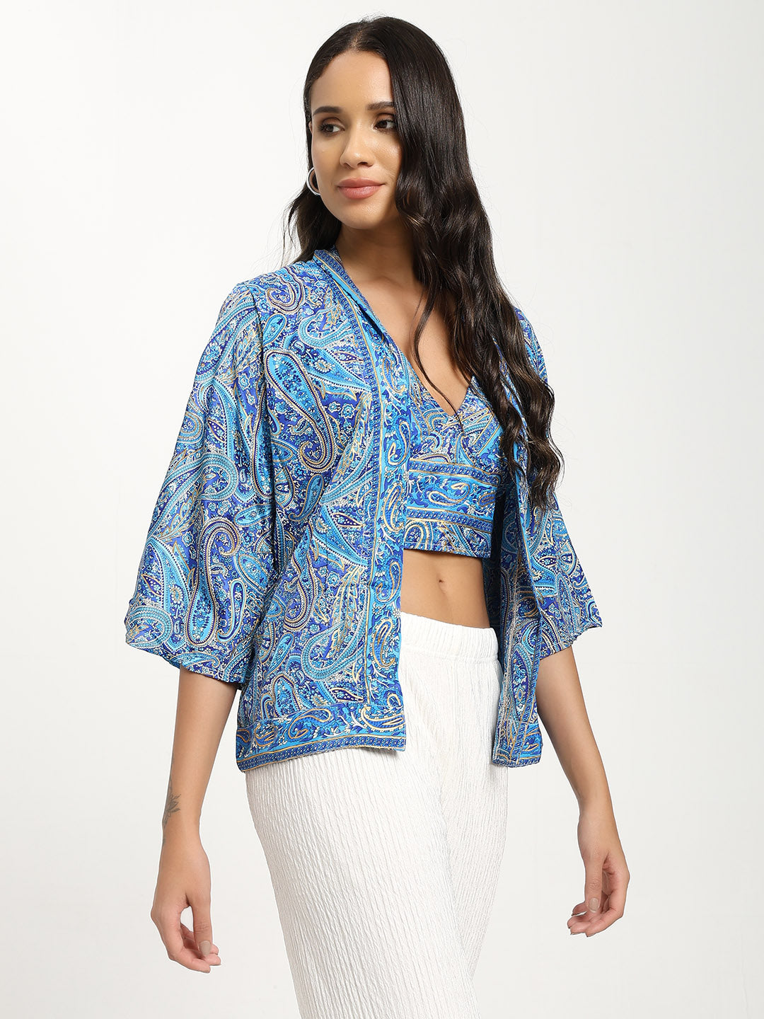 Kimono and Halter Set Icy Horizon