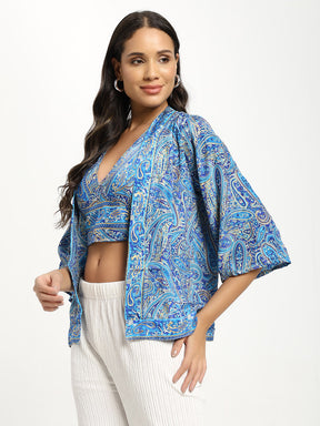 Kimono and Halter Set Icy Horizon