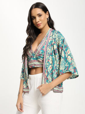 Kimono and Halter Set Lime Frost