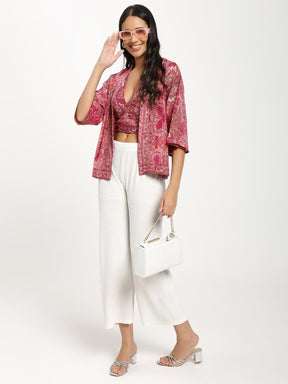 Kimono and Halter Set Baby Pink