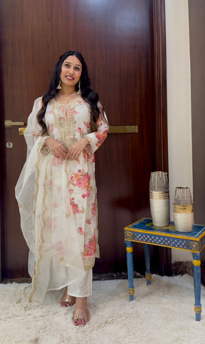 SitaraPhool – Mirror & Zari Work Kurta Set