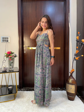 Cut Out Pattern Bohemian Maxi Dress