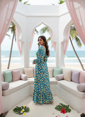 ⬆️Rising - Seaside Chic Tie Back Cotton Long Dress