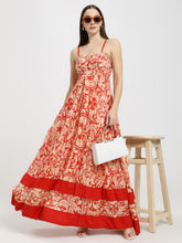 Vintage Flame Cotton Maxi Dress