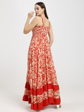 Vintage Flame Cotton Maxi Dress