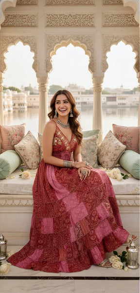 🔥Trending- Ruby Flame Boho Maxi Dress