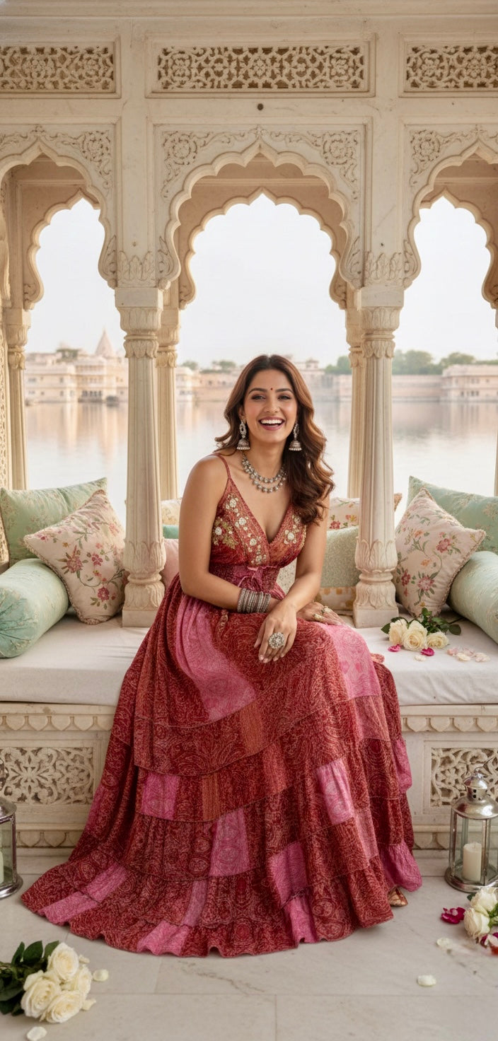 🔥Trending- Ruby Flame Boho Maxi Dress