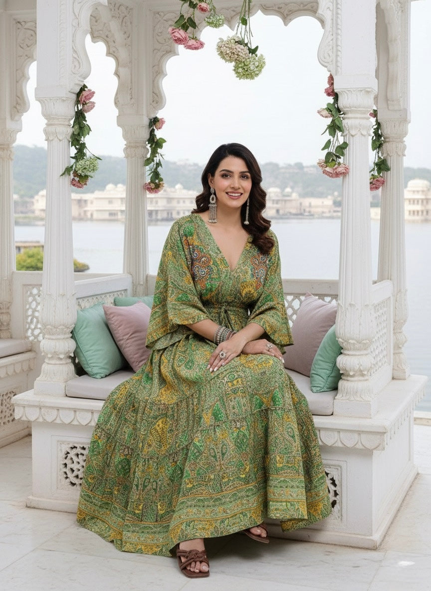 Garden Grace Kaftan Maxi Dress