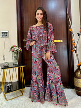 Off- Shoulder Top and Multi Panel Palazzo  Coordinate Set
